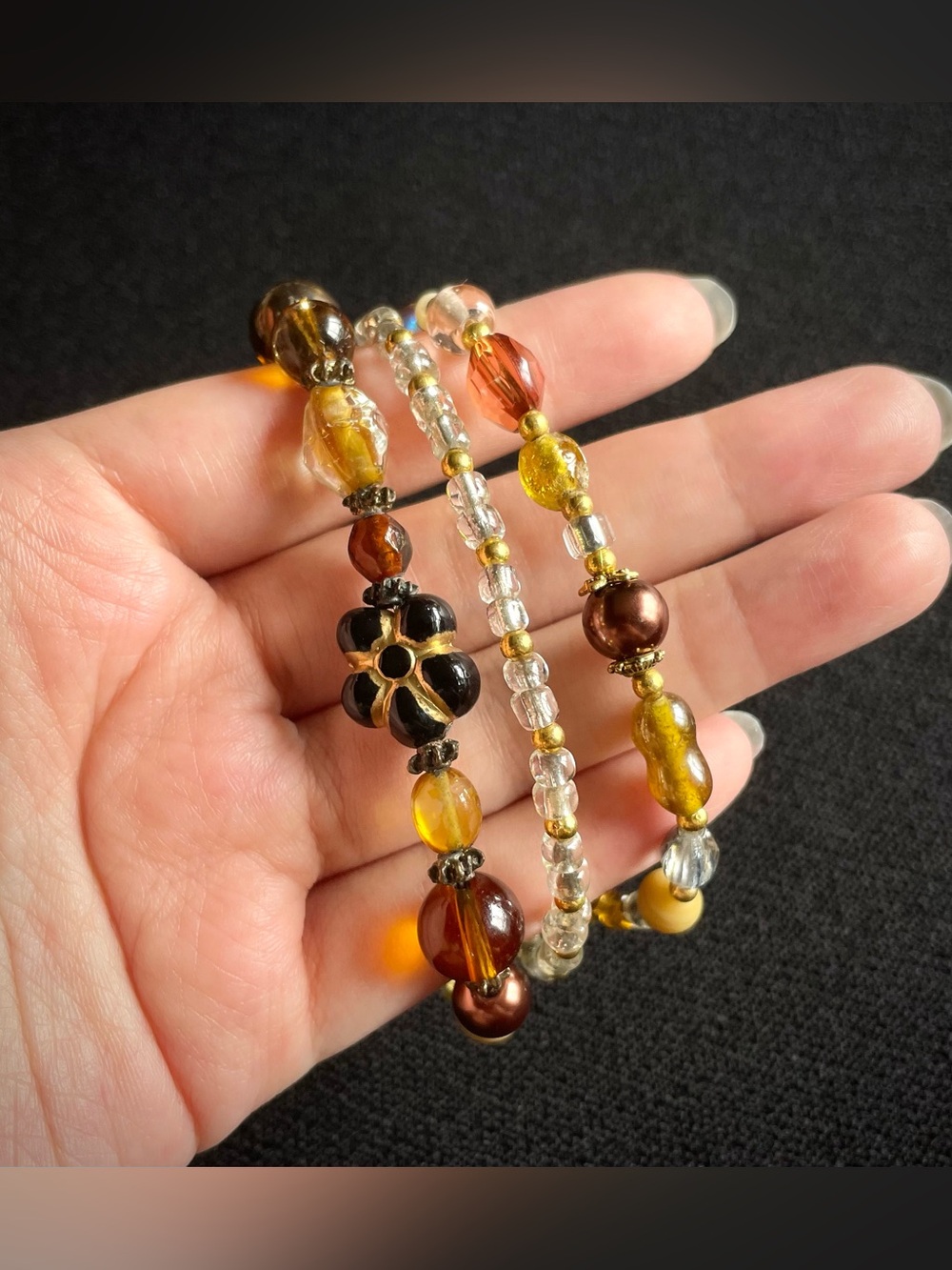 Handmade Boho Earthy Bracelet Stack - Picture 3 of 4